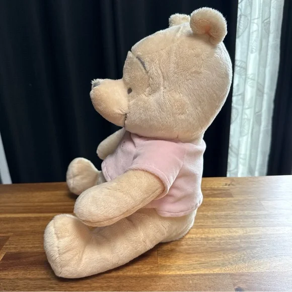 Disney RARE Winnie The Pooh Bear “It’s a Girl” Plush Stuffed Animal Pink Shirt - Picture 4 of 8